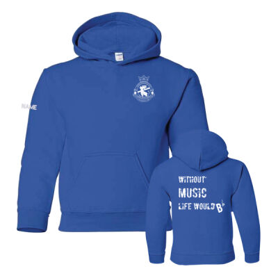 Gildan Youth Without Music Printed Hoodie Thumbnail